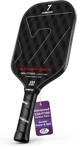 Vista 13 de YVmove 16mm Kevlar T700 Carbon Fiber Pickleball Paddle, USAPA Approved