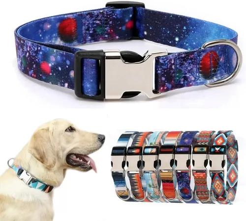Vista 9 de Collar suave y duradero para perro con hebilla metálica, collares ajustables de liberación rápida para cachorros, para perros pequeños, medianos