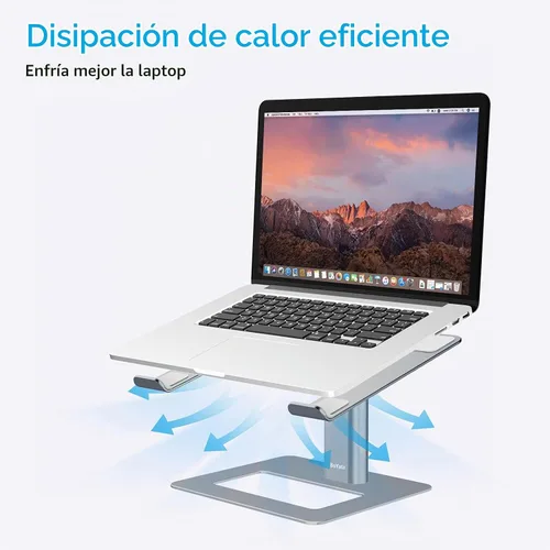 Vista 5 de BoYata Soporte para laptop, elevador de altura ajustable para portátiles de Gris