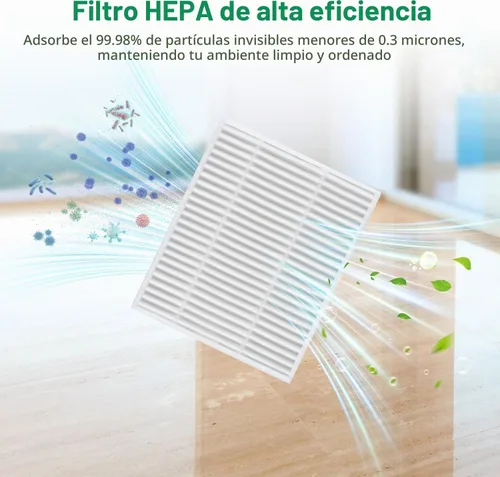 Vista 5 de Piezas de repuesto para Roborock Q7 M5/Q7 M5+/Q7 L5/Q7 L5+, 1 cepillo principal, 4 cepillos laterales, 4 filtros Hepa, 4 almohadillas de trapeador