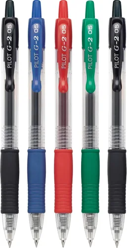 Vista 4 de PILOT G2 Premium Gel Pens, Extra Fine Point 0.5mm, Assorted Inks, 5-Pack Surtido