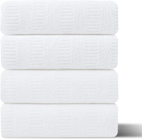 Vista 11 de Ferdilan Juego de 4 toallas de baño de gran tamaño de 35 x 70 pulgadas, toallas de baño extra grandes y suaves de 600 GSM, toallas de secado rápido