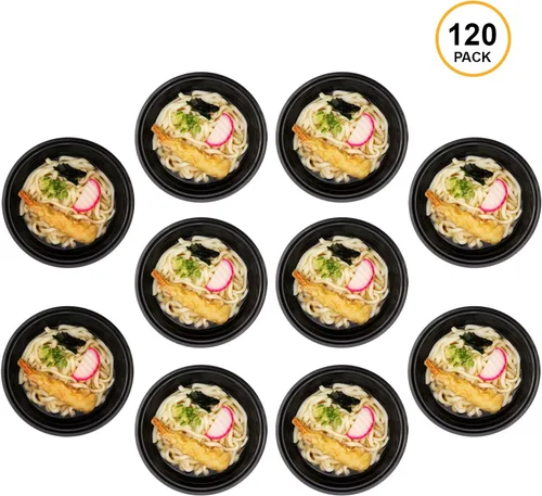 Vista 2 de Freshware Recipientes de comida (paquete de 120) cuencos de plástico con tapas para sopa y ensalada, contenedores de almacenamiento de alimentos