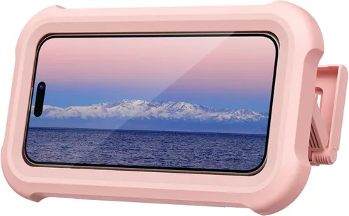 Vista 9 de Lamicall Soporte para teléfono de ducha resistente al agua - Funda Blanco nieve