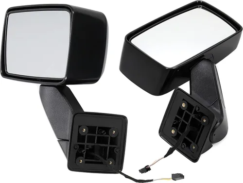 Vista 3 de KUAFU Par de espejos eléctricos compatible con Hummer H3 2006-2010 2009-2010 Hummer H3T Reemplazo izquierdo y derecho para montaje de espejo Negro
