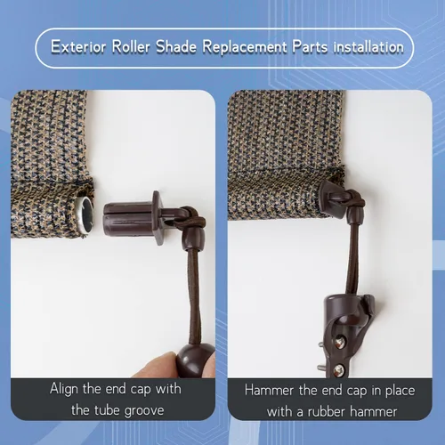 Vista 7 de Kit de sombreado solar y cubierta de extremo, resistente a la intemperie, adecuado para persianas enrollables Coolaroo al aire libre, persianas