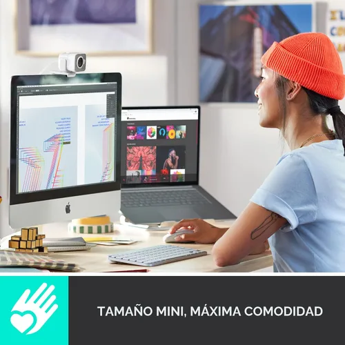 Vista 5 de Logitech MX Keys Mini - Teclado inalámbrico minimalista para Mac, compacto, Bluetooth, teclas retroiluminadas, USB-C, escritura táctil, compatible