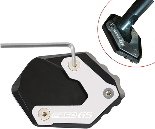 Vista 4 de Placa de extensión de pie CNC para motocicleta, soporte lateral para BMW F850GS F750GS F 750 850 GS 2016 2018 2019 (color negro)