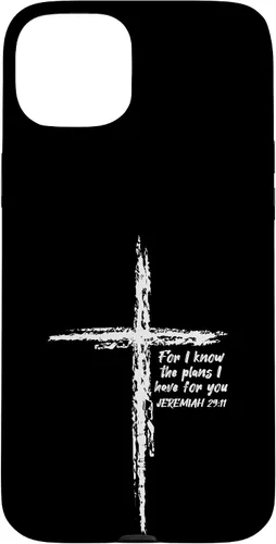 Vista 9 de Cross I Know The Plans Verse Bible Jesus God - Funda de regalo cristiana para iPhone 17