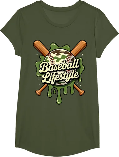 Vista 109 de Baseball Life Style 101 Apparel Youth Drip Baseball Boys Kid Camiseta