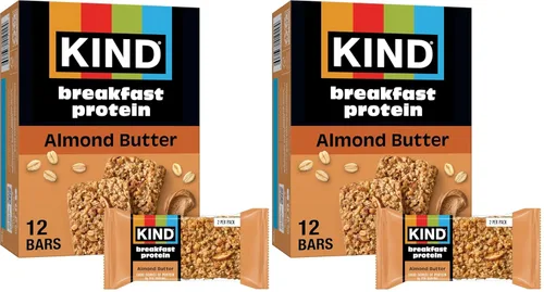 Vista 8 de KIND - Barras de proteína para el desayuno, mantequilla de almendras, snacks saludables, libres de gluten, con 8g de proteína, 6