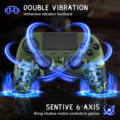 Vista 6 de Wireless PS4 Controller, Custom Playstation 4 Gamepad for Kids Compatible with PS4PS4 SlimPS4 ProPCSteam with Upgraded Analog Sticks6-Axis Motion