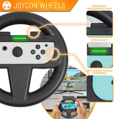 Vista 5 de Orzly Paquete de accesorios deportivos para fiestas familiares diseñados para Nintendo Switch y juegos de consola OLED con raquetas de bádminton