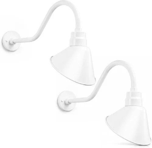 Vista 18 de Luz de letrero de cuello de cisne con pantalla angular negra satinada, 5000 Negro satinado (1 paquete)