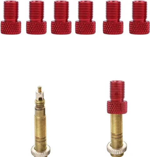 Vista 7 de Presta to Schrader - Adaptador de válvula para bicicleta, neumático de válvula Presta inflado con compresor de aire o bomba de bicicleta regular, 6