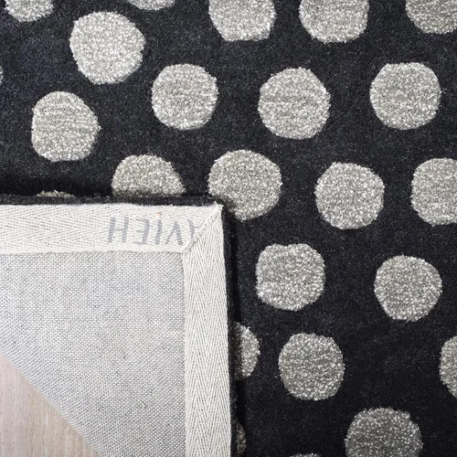 Vista 6 de SAFAVIEH Soho Collection SOH654A - Alfombra decorativa hecha a mano de lana y viscosa de 2 x 3 pies, color gris oscuro