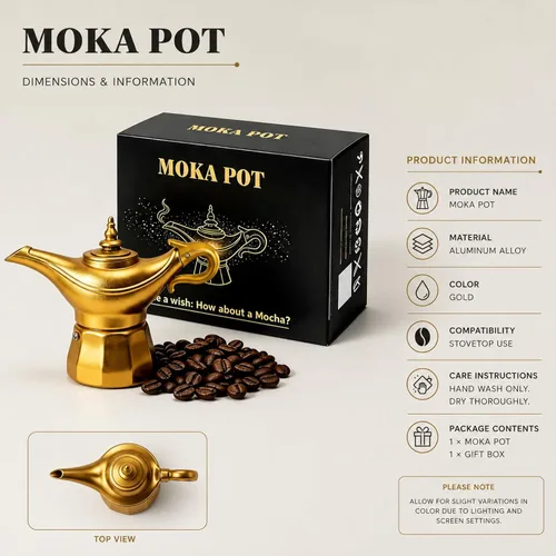 Vista 2 de Cafetera, olla moka para café italiano y cubano, cafetera Greca, cafeteras, 6 tazas de espresso