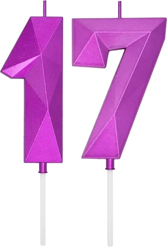 Vista 342 de DERVENTA Vela Grande de Cumpleaños Número 3D Verde Luminoso de 3.7 Pulgadas Celebración de Fiesta Aniversario Decoración Adorno para Pastel 1 Pieza