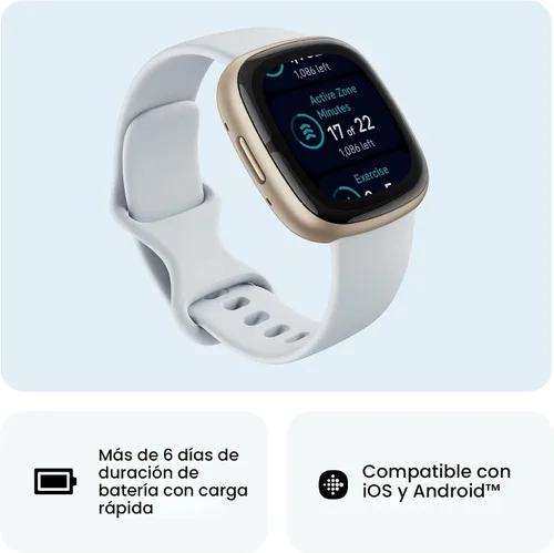 Vista 8 de Fitbit Sense 2 reloj inteligente avanzado de salud y fitness con herramientas para manejar el estrés y el sueño, aplicación ECG, SpO2, frecuencia
