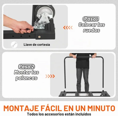 Vista 5 de VEVOR Carrito de mesa plegable, carrito de mesa resistente con ruedas giratorias de 5 pulgadas, carrito de plataforma de paneles de yeso de 1800