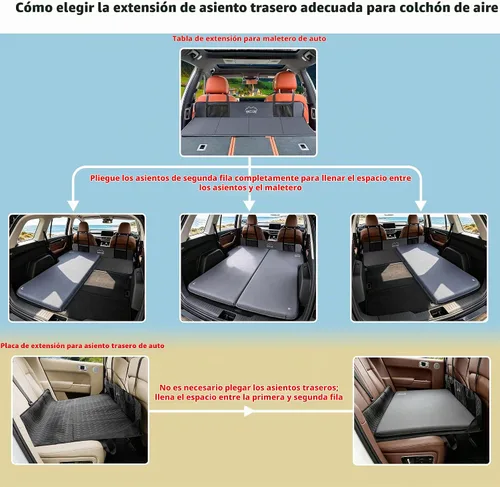 Vista 2 de ONTYZZ Colchón de aire SUV 8 R-Value Almohadilla de dormir autoinflable, lado derecho Derecha (gris)