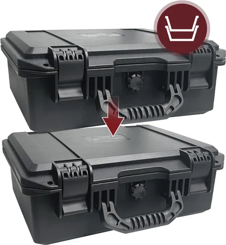 Vista 7 de Sutekus Funda rígida para pistola Estuche para pistola impermeable con accesorios de arma de espuma
