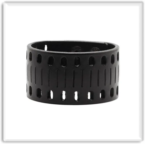 Vista 2 de Xusamss Pulsera Punk Jewelry Hollow Brazalete de cuero ancho