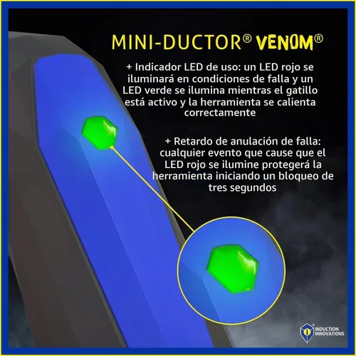 Vista 4 de Induction Innovations Mini Ductor Venom Heater, 3 bobinas, estuche de transporte