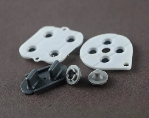 Vista 2 de Almohadillas conductoras de silicona de botón para controlador Super Nintendo SFC SNES