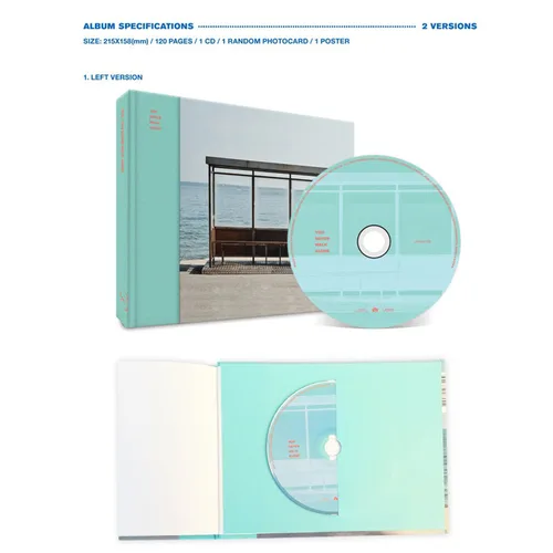 Vista 2 de YOU NEVER WALK ALONE [ LEFT Ver. ] BTS WINGS ALBUM CD + Photobook + Photocard + FREE GIFT