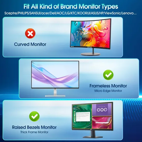 Vista 7 de YAKAI Paquete de 2 filtros de pantalla de privacidad para computadora de 24 pulgadas para monitor de pantalla ancha de relación de aspecto 16:9