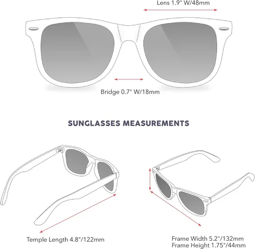 Vista 6 de LEICO FASHION Gafas de sol polarizadas retro para niños y niñas de 3 a 12 años inastillables con protección UV para niños pequeños