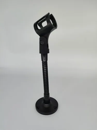 Vista 3 de Soporte de micrófono para montaje de pared de podio con brazo flexible de cuello de cisne de 6 pulgadas, base de contrapeso de 6 pulgadas, soportes