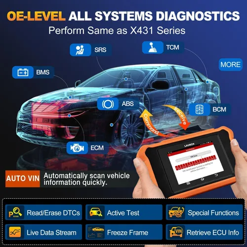 Vista 2 de 2025 LAUNCH Creader Elite V2.0 compatible con herramienta de escaneo bidireccional GM, escáner de diagnóstico de sistema completo con todas