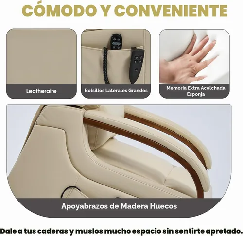 Vista 7 de Trustyue Silla Reclinable de Elevación Eléctrica de Doble Motor, Reclinable Completamente Plana, Silla Elevadora con Masaje y Calor, Asistencia