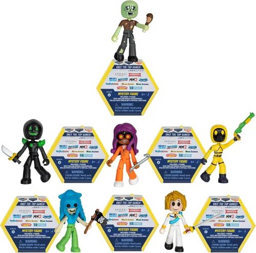 Vista 8 de DevSeries Paquete de 6 figuras misteriosas - Seis figuras de acción sorpresa de 2.75 pulgadas para mezclar y combinar, accesorios únicos y código