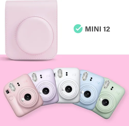 Vista 5 de Rieibi - Estuche para cámara compatible con Fuji Instax Mini 12 - Funda de transporte para cámara instantánea Fujifilm Instax Mini 12 - Funda mini