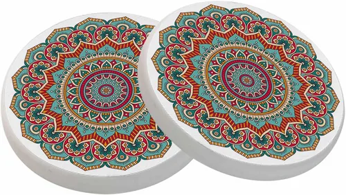 Vista 36 de oFloral Juego de 2 posavasos de calavera para bebidas, diseño de rosas, flores, cultura popular, festivales, tazas, individuales para decoración