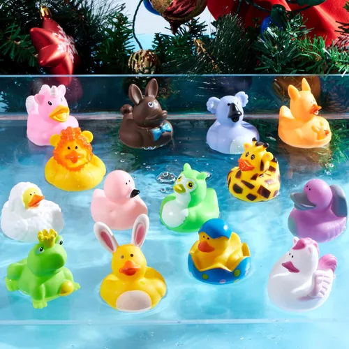Vista 7 de JOYIN Calendario de Adviento de Navidad 2025 Patos, Patos de Goma para Niños, Niñas, Niños y Niños Pequeños, Regalos de Fiesta de Navidad, Juguetes