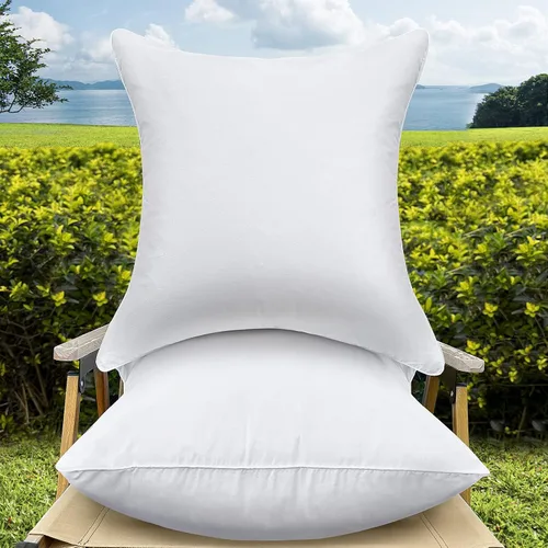 Vista 9 de Juego de 2 rellenos de almohada para exteriores, 12 x 20 pulgadas, impermeables, rectangulares, lumbares, decorativas, de alta calidad, para sofá
