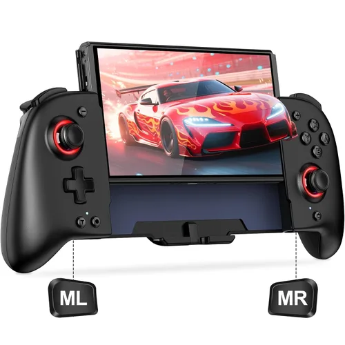 Vista 10 de Gammeefy Switch Controllers Compatible with Nintendo Switch/Switch OLED, One-Piece Joypad Controller Replacement for Switch Pro Controller with 9