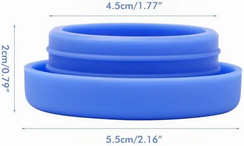 Vista 2 de 3 tapas para jarra de agua de 5 galones, reutilizables de silicona de 2.165 in, tapas a presión para botellas de agua, sin derrames, cubierta