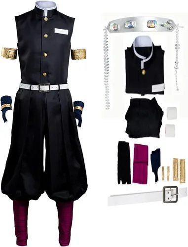 Vista 2 de Pantalones de disfraz de anime para adultos, disfraz completo de Halloween