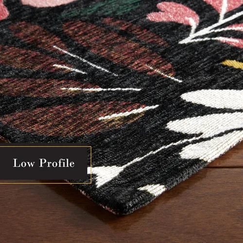 Vista 6 de TOWN & COUNTRY LUXE Livie Floral Drip Everwash Alfombra decorativa lavable multiusos para cocina, tapete de bajo perfil, dormitorio y dormitorio