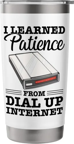 Vista 3 de 90s Nostalgia Retro 90s Dial Up Internet Vintage Stainless Steel Insulated Tumbler