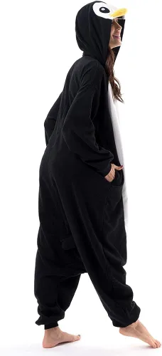 Vista 4 de Beauty Shine Unisex Adult Cartoon Costume Halloween Christmas Sleepwear Jumpsuit Onesies Plush Cosplay Pajamas
