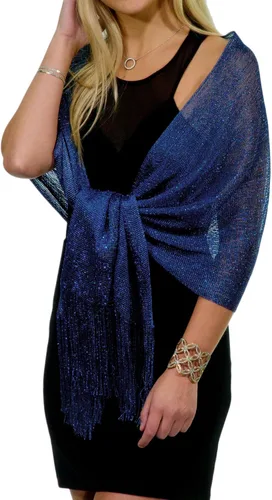 Vista 20 de ShineGlitz - Chales y mantones elegantes para mujer, para usar con ropa y vestidos de noche Negro 1