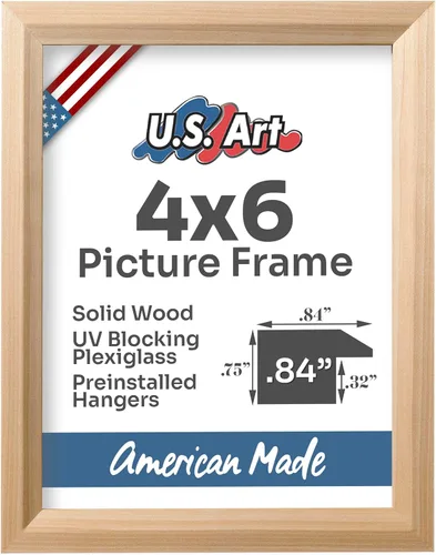 Vista 2 de Marcos únicos para fotografías o pósters, personalizados, de tamaños especiales y por fracciones, de madera de álamo auténtica, de 0.84 pulgadas