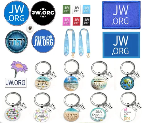Vista 4 de REETI JW.ORG - Paquete de 2 llaveros con cordón para el cuello para hombres y mujeres, geniales cordones para llaves, tarjeta de identificación
