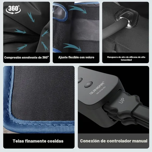 Vista 7 de QUINEAR Masajeador de piernas con calor y compresión FSA-HSA Masajeador de pies y piernas para circulación y alivio del dolor, 3Heat 3Mode Azul